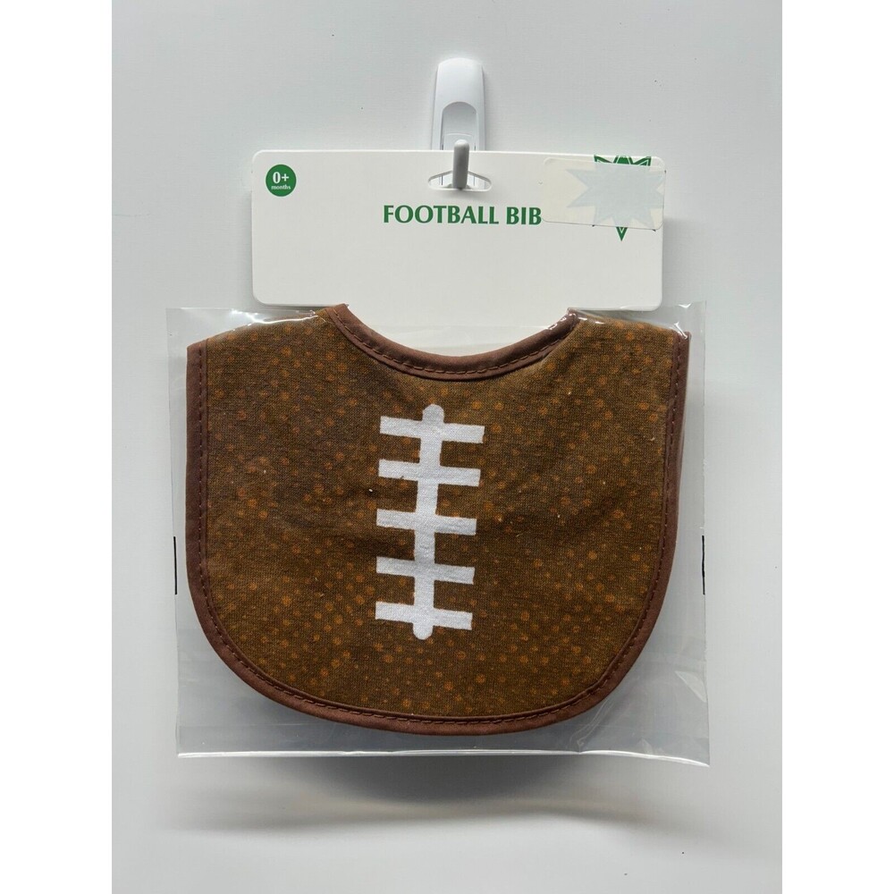 Infant-Baby-Football Bib Brown-New
